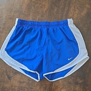Nike Blue and White Athletic Shorts Dri-FIT